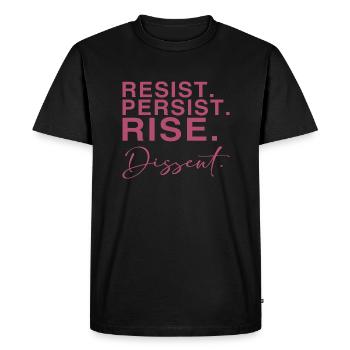Résister. Persister. Se lever. Dissidence. - T-shirt Premium bio Homme - noir - Devant - Nico (187cm)