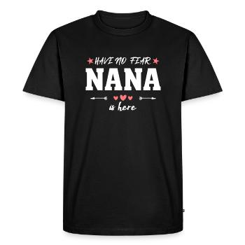 N’ayez pas peur Nana est ici T Shirt Nana T Shirt - T-shirt Premium bio Homme - noir - Devant - Nico (187cm)