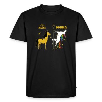 Autres mères Donna Tea Licorne - T-shirt Premium bio Homme - noir - Devant - Nico (187cm)