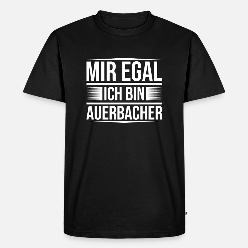 Mir egal Auerbach - Männer Premium Bio T-Shirt - Schwarz