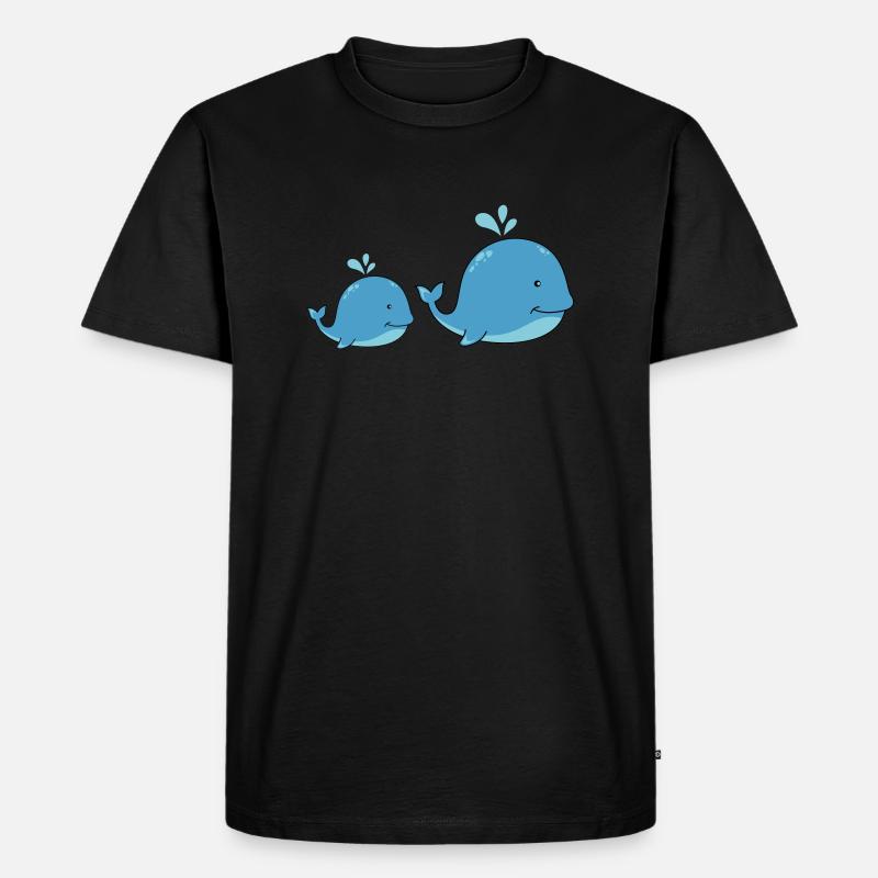 süsser wale - Männer Premium Bio T-Shirt - Schwarz