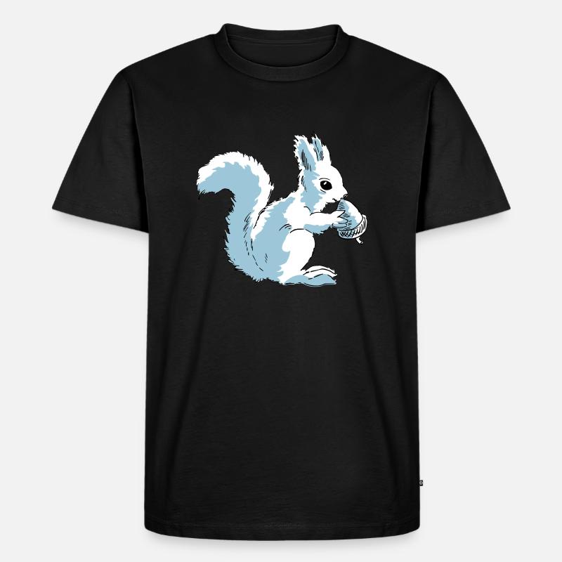 Squirrel eats a nut - Men's Premium Organic T-Shirt - black