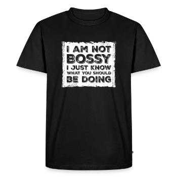 Je ne suis pas autoritaire, il suffit de savoir ce que vous devriez faire - T-shirt Premium bio Homme - noir - Devant - Nico (187cm)