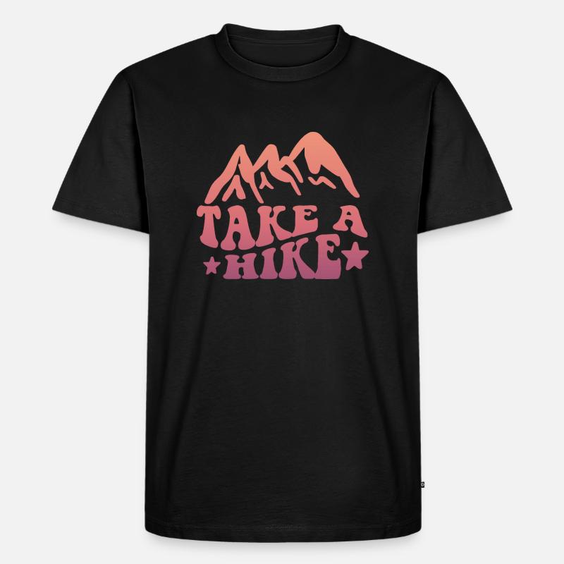 Take A Hike Camping - Männer Premium Bio T-Shirt - Schwarz