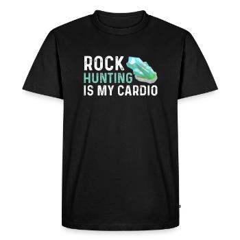 Rock Hunting Is My Cardio - Geode Hunter - Men's Premium Organic T-Shirt - black - Front - Nico (187cm)