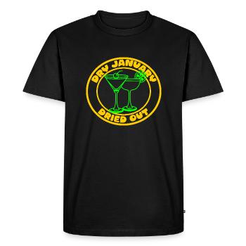 Drôle Dry January Boire Sarcastique Bar Humour - T-shirt Premium bio Homme - noir - Devant - Nico (187cm)