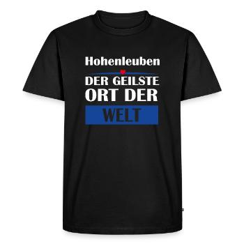 Hohenleuben l’endroit le plus cool du monde - T-shirt Premium bio Homme - noir - Devant - Nico (187cm)