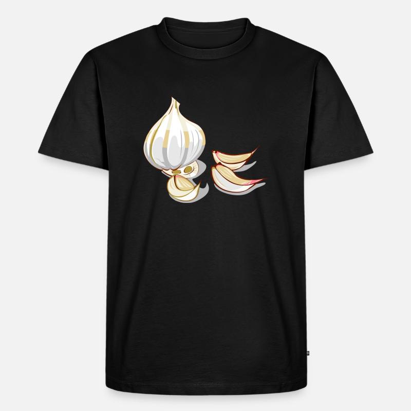 Knoblauch - Männer Premium Bio T-Shirt - Schwarz