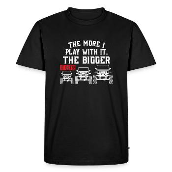 the more i play with the bigger it gets - Men's Premium Organic T-Shirt - black - Front - Nico (187cm)