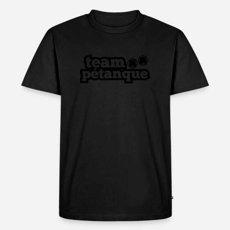 Pétanque-Team - Bowling-Geschenk - Männer Premium Bio T-Shirt - Schwarz