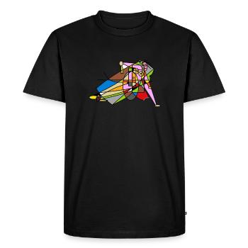 agréable - T-shirt Premium bio Homme - noir - Devant - Nico (187cm)