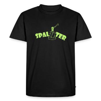 Spalter S amusement Blague Fun - T-shirt Premium bio Homme - noir - Devant - Nico (187cm)