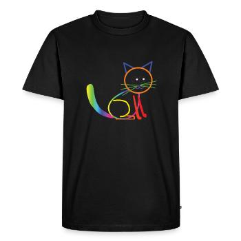 Chat Sara - T-shirt Premium bio Homme - noir - Devant - Nico (187cm)