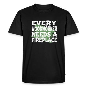forest work forester wood jackhammer funny quote - Men's Premium Organic T-Shirt - black - Front - Nico (187cm)