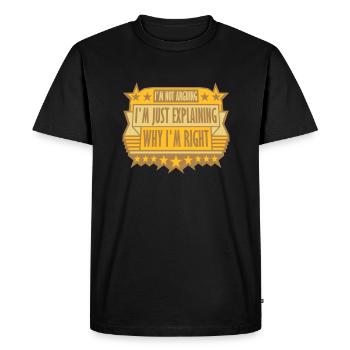 Je ne discute pas - T-shirt Premium bio Homme - noir - Devant - Nico (187cm)