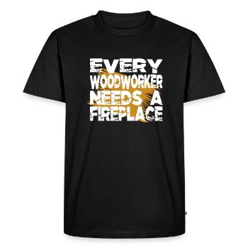 charpentier à la tronçonneuse laisse jouer aux t-shirts de charpentier - T-shirt Premium bio Homme - noir - Devant - Nico (187cm)