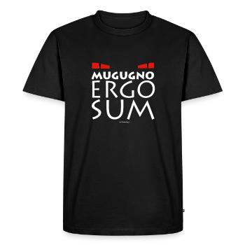 Mugugno Ergo Sum by Cinodrago - Men's Premium Organic T-Shirt - black - Front - Nico (187cm)