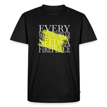 cool génial amateurs charpentier tshirts de travail - T-shirt Premium bio Homme - noir - Devant - Nico (187cm)