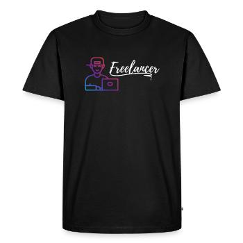 FREELANCER | ONLINE BUSINESS | WORK FROM HOME - Men's Premium Organic T-Shirt - black - Front - Nico (187cm)