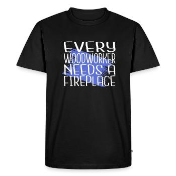 syndicat forestier menuisier ébéniste - T-shirt Premium bio Homme - noir - Devant - Nico (187cm)