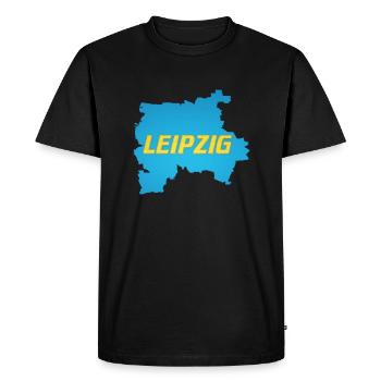 LEIPZIG - T-shirt Premium bio Homme - noir - Devant - Nico (187cm)