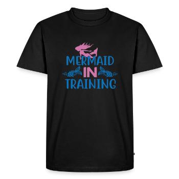 Mermaid In Training - Men's Premium Organic T-Shirt - black - Front - Nico (187cm)