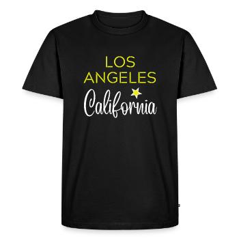 Los Angeles California - T-shirt Premium bio Homme - noir - Devant - Nico (187cm)
