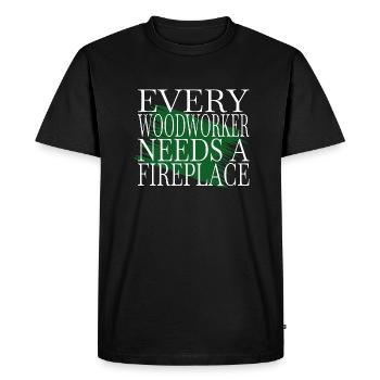 charpentier a vu des dictons - T-shirt Premium bio Homme - noir - Devant - Nico (187cm)