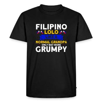 Philippines Drapeau philippin - T-shirt Premium bio Homme - noir - Devant - Nico (187cm)