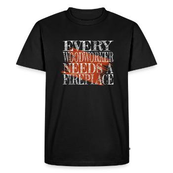 forestier actuel - T-shirt Premium bio Homme - noir - Devant - Nico (187cm)