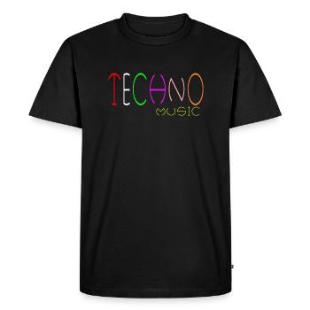 musique techno - T-shirt Premium bio Homme - noir - Devant - Nico (187cm)