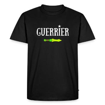GUERRIER JDR ÉPÉE MAGIQUE - T-shirt Premium bio Homme - noir - Devant - Nico (187cm)