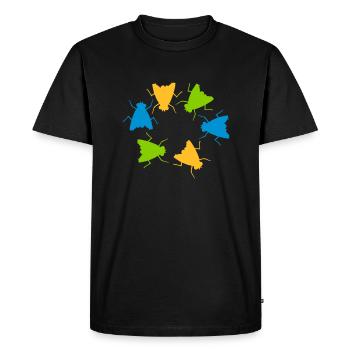 Équipe colorée du groupe de vol de maison - T-shirt Premium bio Homme - noir - Devant - Nico (187cm)