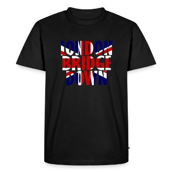 London Bridge Down à la mémoire de la reine Elizabeth - T-shirt Premium bio Homme - noir - Devant - Nico (187cm)