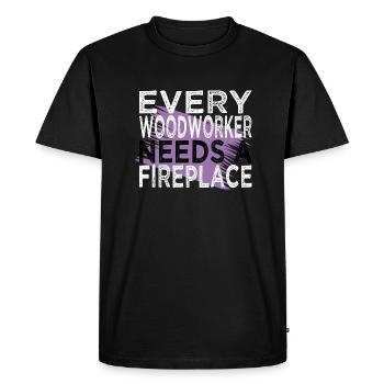 dictons charpentier sweats à capuche et sweat-shirts cutter - T-shirt Premium bio Homme - noir - Devant - Nico (187cm)