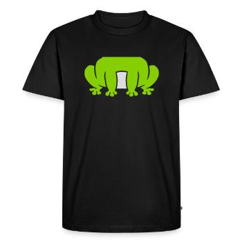 Déguisement costume grenouille assise - T-shirt Premium bio Homme - noir - Devant - Nico (187cm)