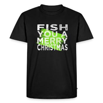 Musculation Pêche Cadeau Idée Bande Dessinée Jogue Poisson - T-shirt Premium bio Homme - noir - Devant - Nico (187cm)