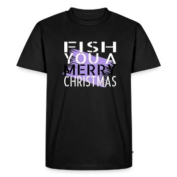 Dictons de citation de pêcheurs Tournois de pêche - T-shirt Premium bio Homme - noir - Devant - Nico (187cm)