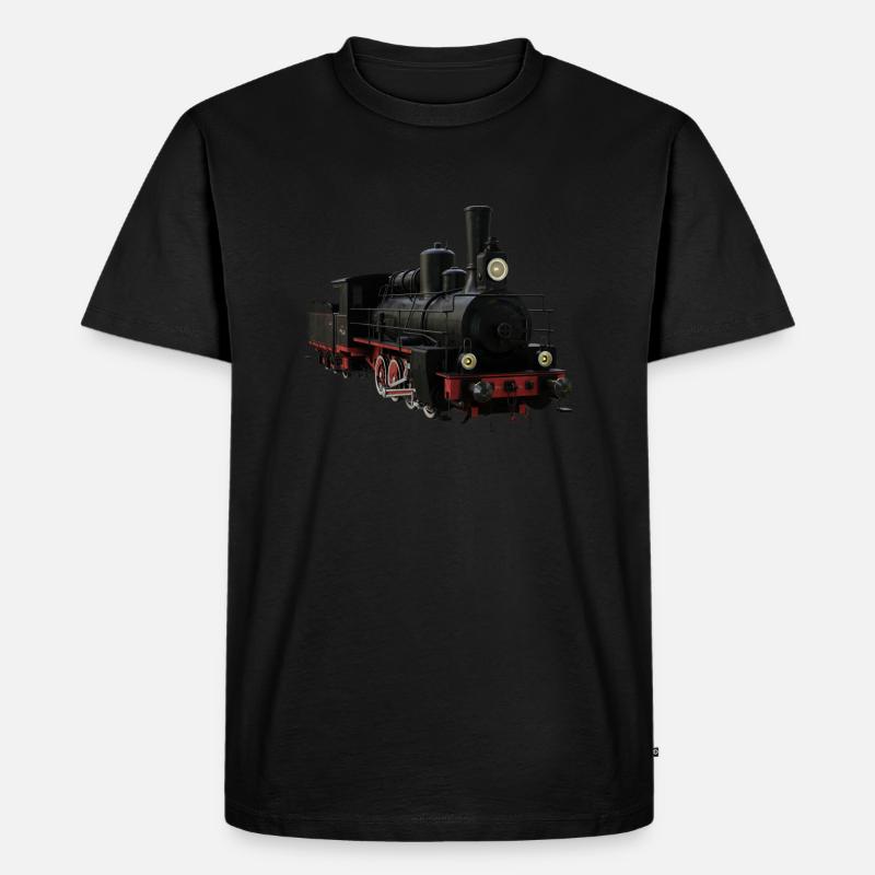 Train - Männer Premium Bio T-Shirt - Schwarz