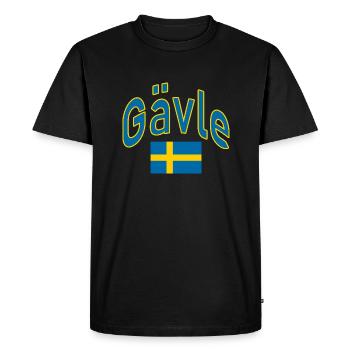 Gävle drapeau suédois - T-shirt Premium bio Homme - noir - Devant - Nico (187cm)