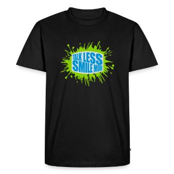 talk less smile more - Men's Premium Organic T-Shirt - black - Front - Nico (187cm)