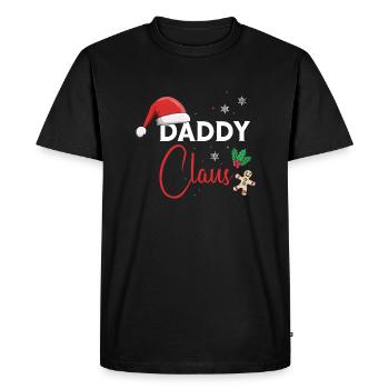 Daddy Clause Super T-shirt de Noël pour couples - T-shirt Premium bio Homme - noir - Devant - Nico (187cm)