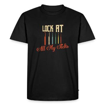 Verrouiller à tous mes choix Serrurier Serrurier - T-shirt Premium bio Homme - noir - Devant - Nico (187cm)