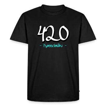 420 - T-shirt Premium bio Homme - noir - Devant - Nico (187cm)