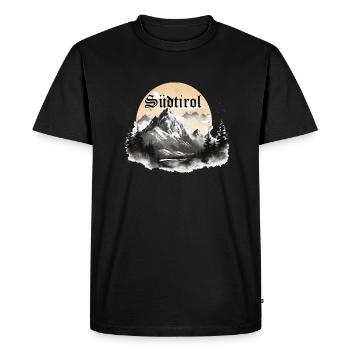 Le Tyrol du Sud avec ses montagnes, le cadeau de la loyauté envers la terre - T-shirt Premium bio Homme - noir - Devant - Nico (187cm)