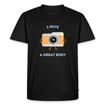 I have a great body - Men's Premium Organic T-Shirt - black - Front - Nico (187cm)