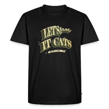 Chat Chats Mignons Cool Heureux Chat Jouets Bday Génial - T-shirt Premium bio Homme - noir - Devant - Nico (187cm)