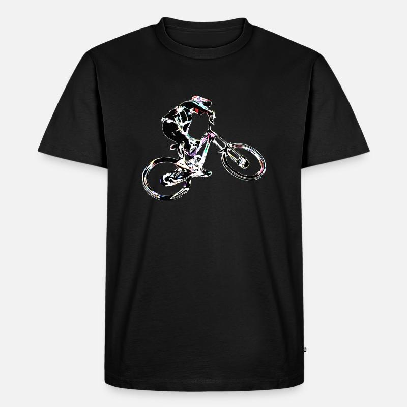 Downhill-Mountainbiken - Männer Premium Bio T-Shirt - Schwarz