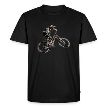 vtt descente - T-shirt Premium bio Homme - noir - Devant - Nico (187cm)