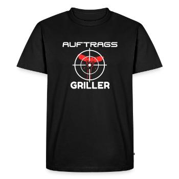 Contract Griller T-shirt BBQ drôle - T-shirt Premium bio Homme - noir - Devant - Nico (187cm)